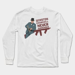 Minimalistic Winston Сhurchill Long Sleeve T-Shirt